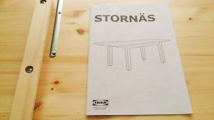 ikea-stornas-伸縮式ダイニングテーブルの組み立て説明書